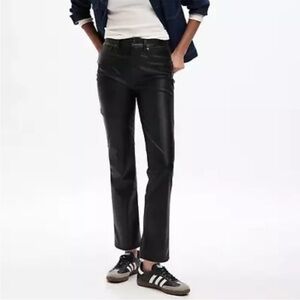 Gap Faux Leather Style Vintage Slim High Rise Black  10R 30